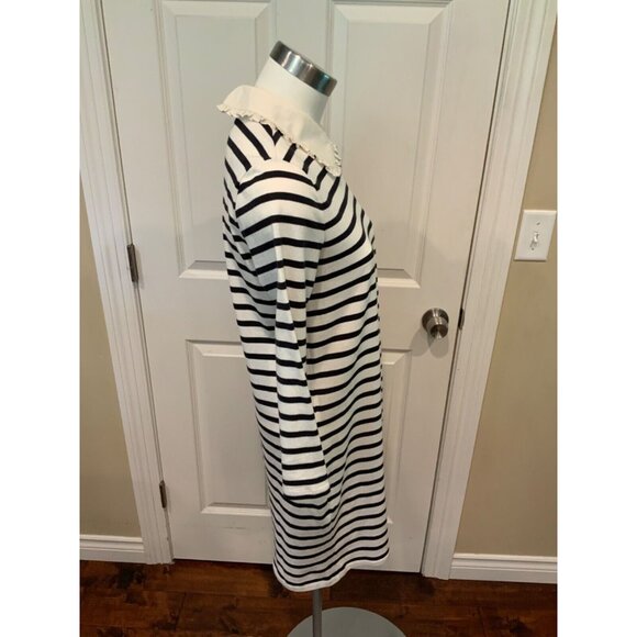 Kate Spade Navy Blue & White French Cream Striped Collared Dress, Size XS, NWT! - Picture 3 of 8